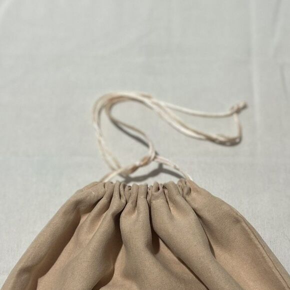 Beautifect Drawstring Pouch Dust Bag Soft Beige Storage Dual Cord 13.5 x 17 inch - Picture 3 of 5